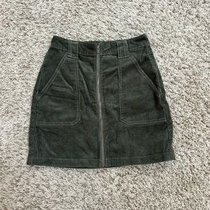 Hollister Green Mini Pencil Skirt with Cargo Style